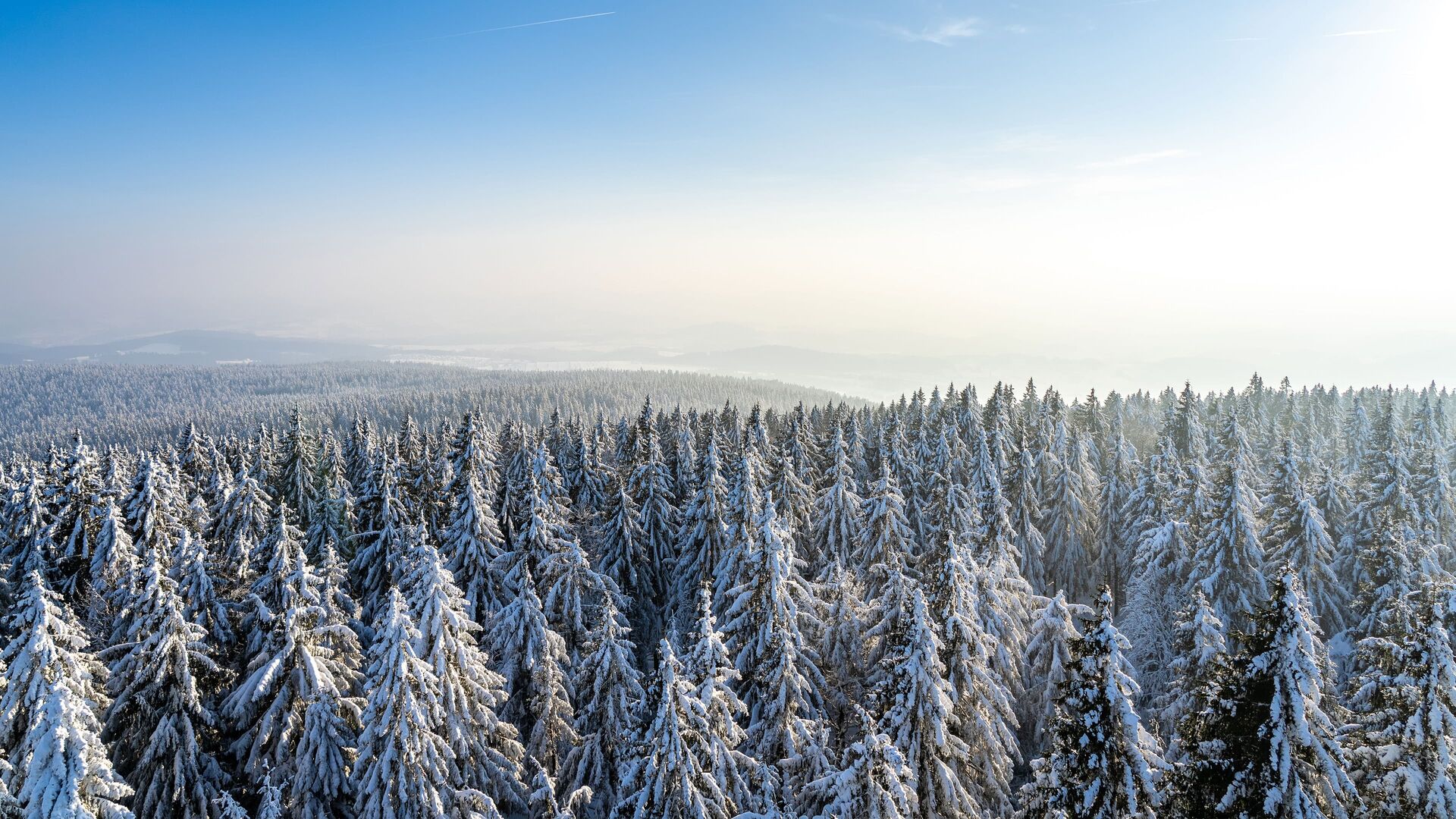 Winterlandschaft in der Umgebung von Zenting
